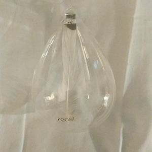 Roost feather in glass